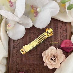 Vriksham Golden Kundan Hair Clip-Square-H979