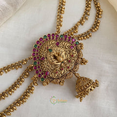 Premium Peacock Jada Bun Billai Maatil - Ghungroo Maatil - Jhumka - G11491