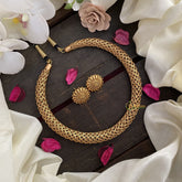 Vriksham Premium Gold Look Alike Hasli Choker with Black Rope-G17020