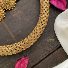 Vriksham Premium Gold Look Alike Hasli Choker with Black Rope-G17020