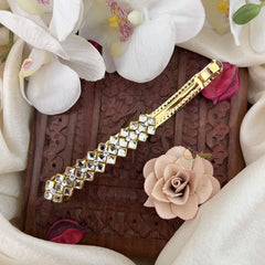 Vriksham White Kundan Hair Clip-Square-H980