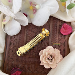 Vriksham White Kundan Hair Clip-Square-H980