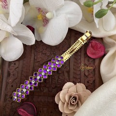 Vriksham Purple Kundan Hair Clip-Square-H981