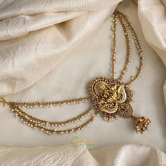 Antique Lakshmi Jada Bun Billai Maatil - Pearl Maatil - Jhumka - G11501