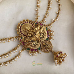 Antique Lakshmi Jada Bun Billai Maatil - Pearl Maatil - Jhumka - G11501