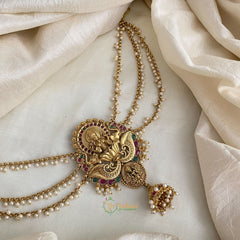 Antique Lakshmi Jada Bun Billai Maatil - Pearl Maatil - Jhumka - G11501