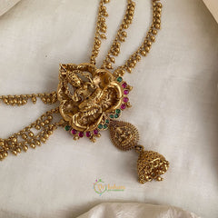 Antique Lakshmi Jada Bun Billai Maatil - Ghungroo Maatil - Jhumka - G11478