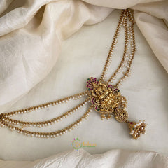 Antique Lakshmi Jada Bun Billai Maatil - Pearl Maatil - Jhumka - G11494