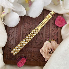 Vriksham Floral Golden Kundan Hair Clip-H984