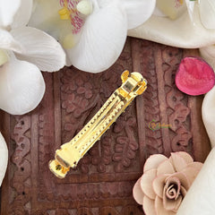 Vriksham Floral Golden Kundan Hair Clip-H984