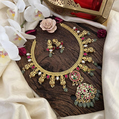 Lakshmi Jadau Kundan Pendant Neckpiece-J2475