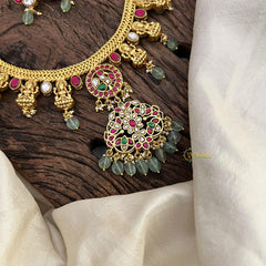 Lakshmi Jadau Kundan Pendant Neckpiece-J2475