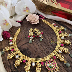 Lakshmi Jadau Kundan Pendant Neckpiece-J2475