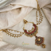 Elegant Chandbali Jada Bun Billai Maatil - Pearl Maatil - G11477