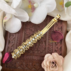 Vriksham Golden Floral Kundan Hair Clip-H986