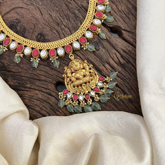 Lakshmi Pendant Jadau Kundan Neckpiece-J2476
