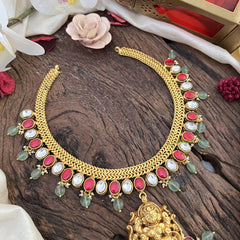 Lakshmi Pendant Jadau Kundan Neckpiece-J2476