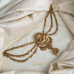 Antique Lakshmi Jada Bun Billai Maatil - Ghungroo Maatil - Jhumka - G11502