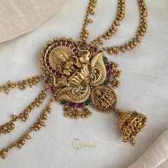 Antique Lakshmi Jada Bun Billai Maatil - Ghungroo Maatil - Jhumka - G11502