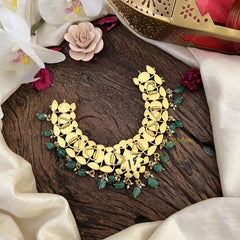 Designer Jadau Kundan Choker-Green Beads-J2479