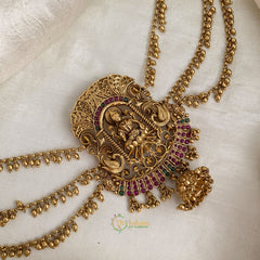 Gold Look Alike Temple Jada Bun Billai Maatil - Ghungroo Maatil - Jhumka - G11497