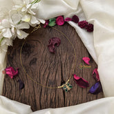 Precious Green Jadau Butterfly Pendant Invisible Neckpiece-G15553