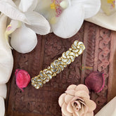 Vriksham Kundan Hair Clip-White-Twisted Floral-H993