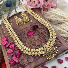 Vriksham Lakshmi Pendant Kaasumala Haram-Lakshmi Coin Neckpiece-Gold Bead-G18053