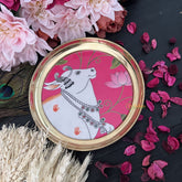Vriksham Pichwai Art Cow Printed Plate-RG262
