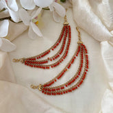 Unique 3 Layer Coral Maatil-Ear Chain-G14235