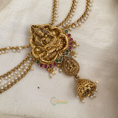 Antique Lakshmi Jada Bun Billai Maatil - Pearl Maatil - Jhumka - G11479