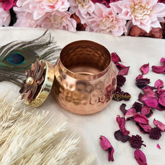 Vriksham Golden Metal Jar-RG259