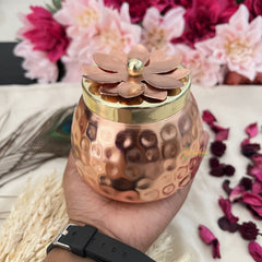 Vriksham Golden Metal Jar-RG259