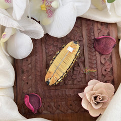 Vriksham Silk Thread Kundan Saree Pin-Red-H998