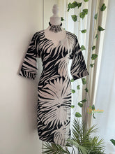 Ethnic Wear Black and White Tropical Leaf Print Straight Cut Kurti-Vriksham-VS5155