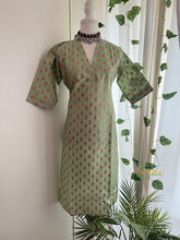 Ethnic Wear Sage Green Butti Print Straight Cut Kurti-Vriksham-VS5157