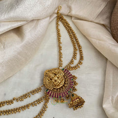 Single Lakshmi Jada Bun Billai with Maatil - Ghungroo Maatil - Jhumka - G11473