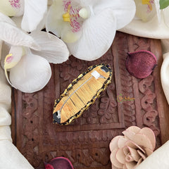 Vriksham Silk Thread Kundan Saree Pin-Purple-H1005