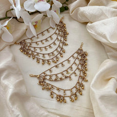Premium 5 Layer Gold Bead Maatil-Ear Chain-G14250