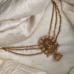 Coin Lakshmi With Lakshmi Jada Bun Billai Maatil - Pearl Maatil - Jhumka - G11480