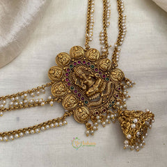 Coin Lakshmi With Lakshmi Jada Bun Billai Maatil - Pearl Maatil - Jhumka - G11480