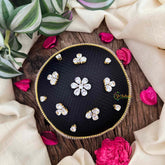 Vriksham Elegant Minimalist White Stone Floral Juda Net With Hair Bun Cage Accessory-BH1274