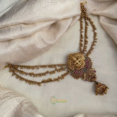 Antique Lakshmi Jada Bun Billai with Maatil - Ghungroo Maatil - Jhumka - G11471