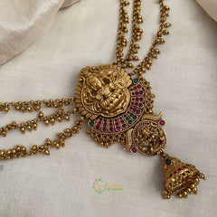 Antique Lakshmi Jada Bun Billai with Maatil - Ghungroo Maatil - Jhumka - G11471