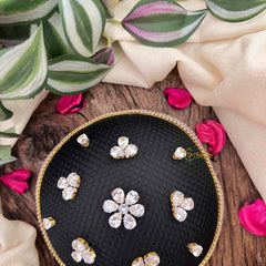 Vriksham Elegant Minimalist White Stone Floral Juda Net With Hair Bun Cage Accessory-BH1274