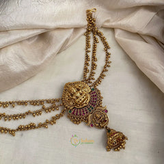 Antique Lakshmi Jada Bun Billai with Maatil - Ghungroo Maatil - Jhumka - G11471