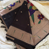 Black Shilpa Shetty Saree - Paithani Semi Silk Saree -VS3620