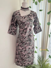 Ethnic Wear Grey and Green Floral Bloom Print Straight Cut Kurti-Right Side Neck-Vriksham-VS5162