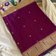 Majentha Shilpa Shetty Saree - Paithani Semi Silk Saree -VS3629