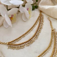 Golden Polish 2 Layer Pearl Maatil-Ear Chain-G14246